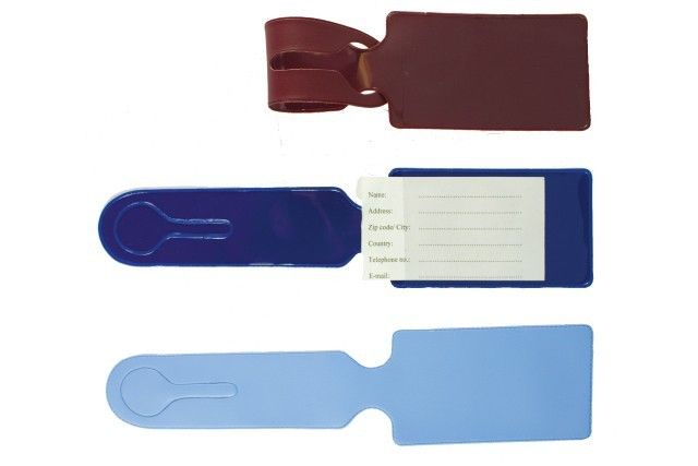 coloured luggage tags